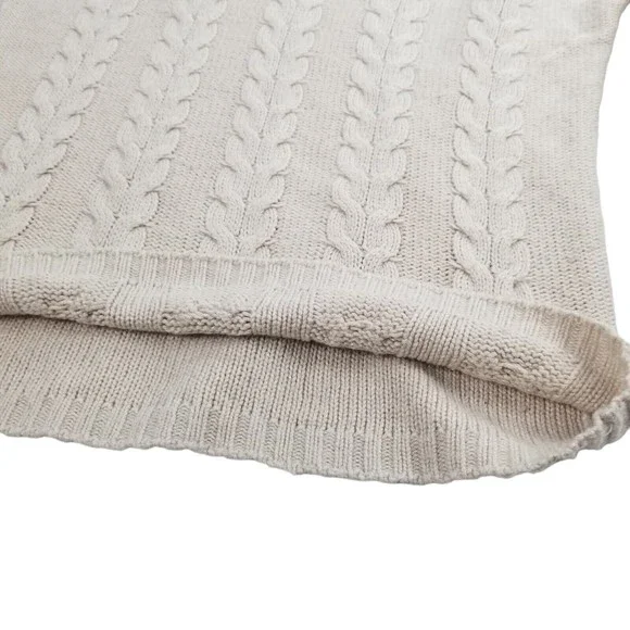 The Limited Boatneck Cableknit Sweater 3/4 Sleeve Womens Jrs Sz M  Wool Viscose - Picture 12 of 16